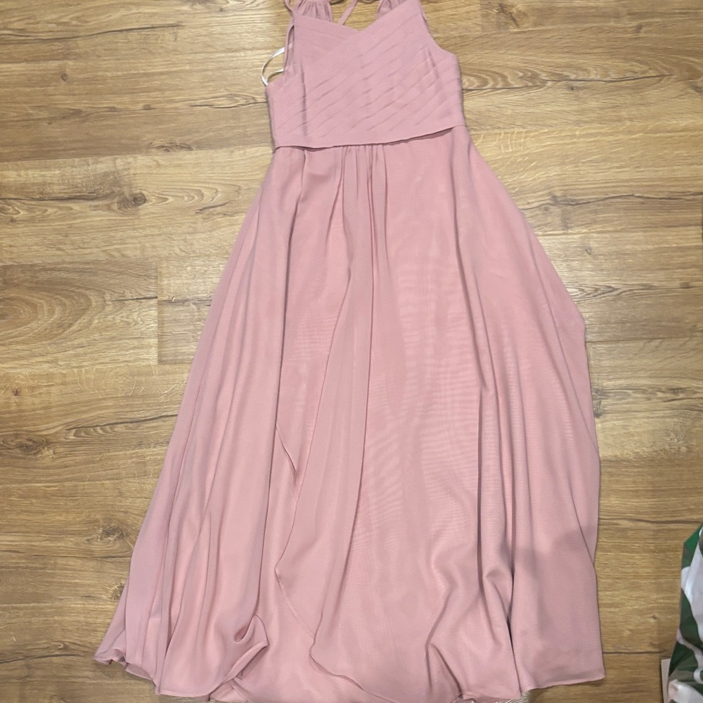 Elegant Pink Sleeveless floor-length Gown